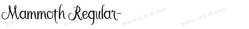 Mammoth Regular字体转换